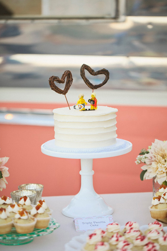 Legos used as cake topper