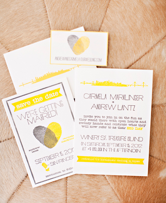 San Francisco DIY Gray and Yellow Wedding