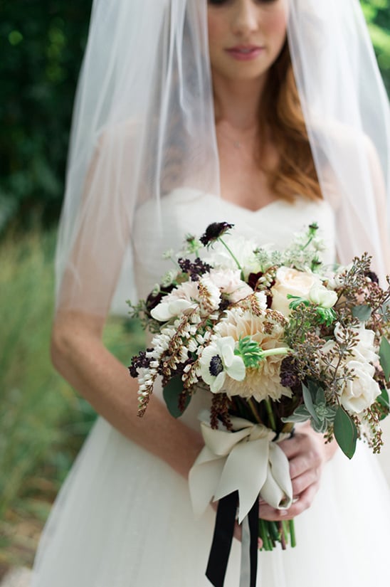 white and green wedding bouquet by Kat Flower