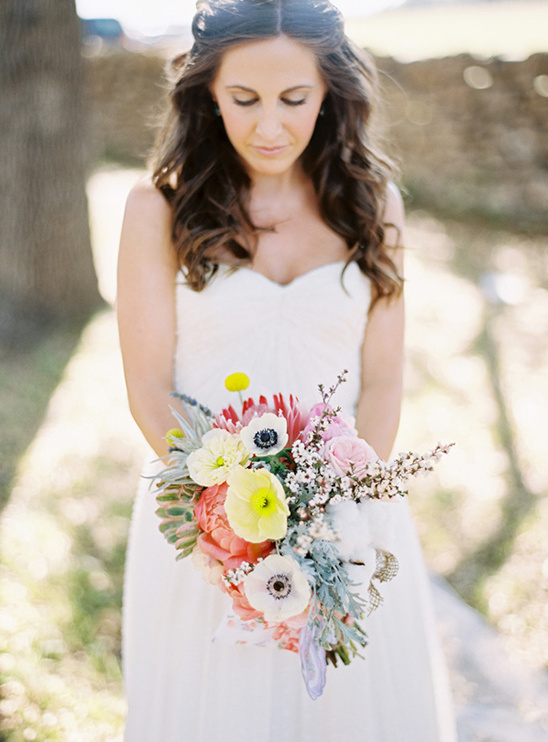 bright and colorful wedding bouquet by Lindy Floral