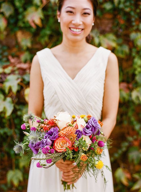 colorful bridesmaid bouquet