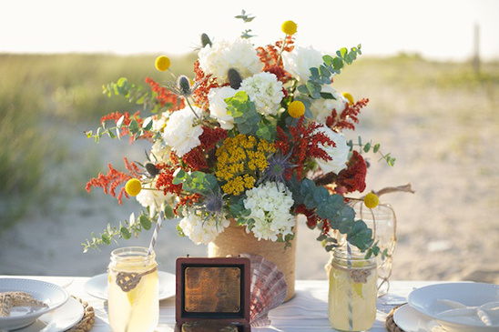 wildflower wedding arrangment by Embellished Blooms