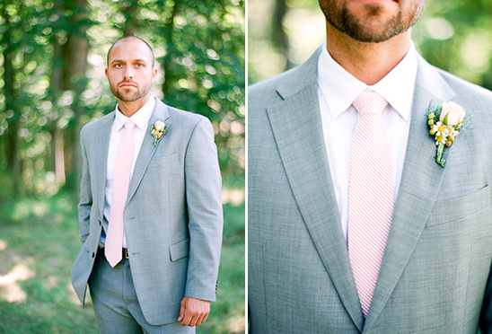 pink and gray looks for the groom