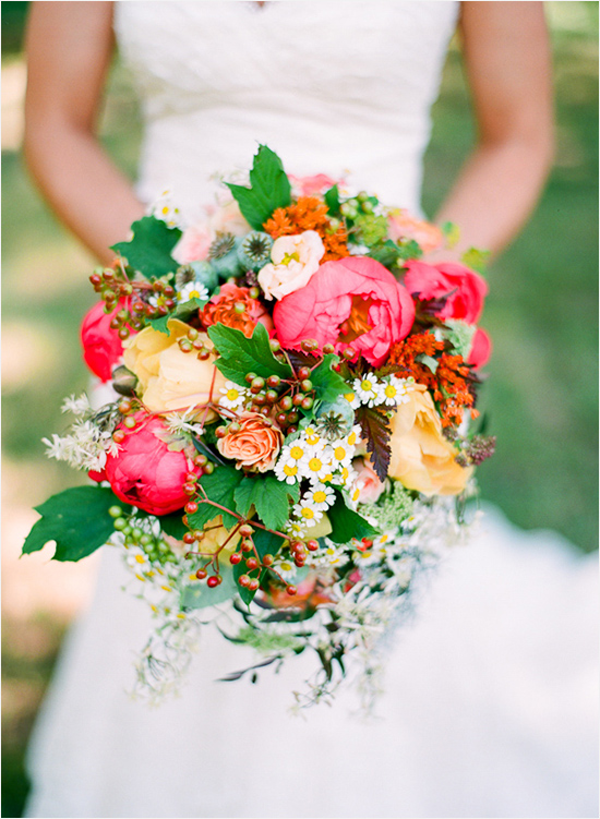 bright and bold wedding bouquet by Holly Chapple Flowers