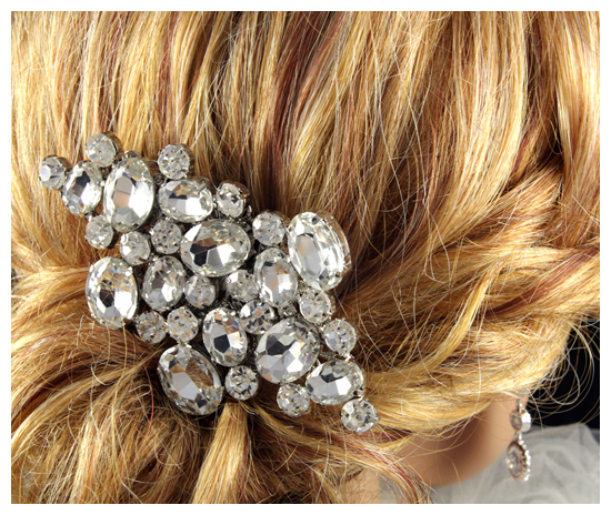 Bridal Hair Accessories, hair comb, crystal, sparkly