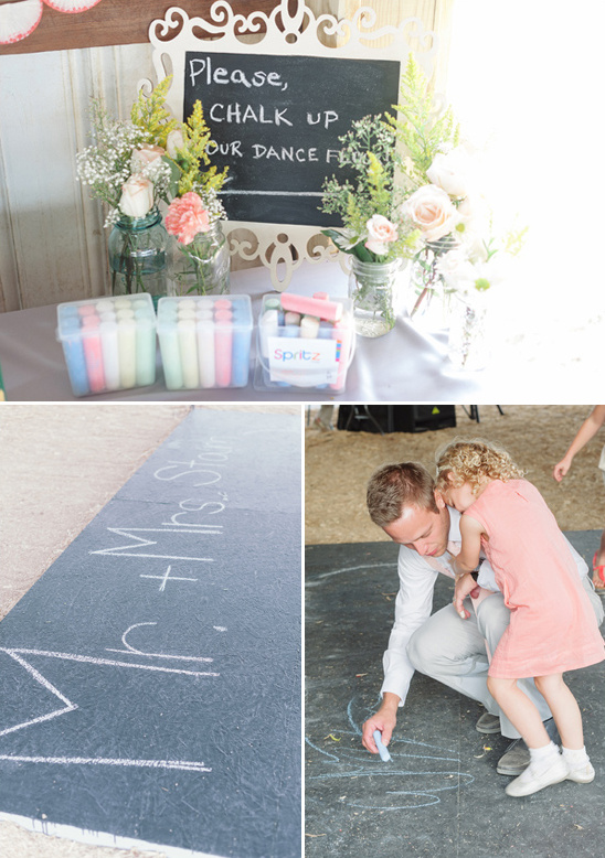 chalk board dance floor