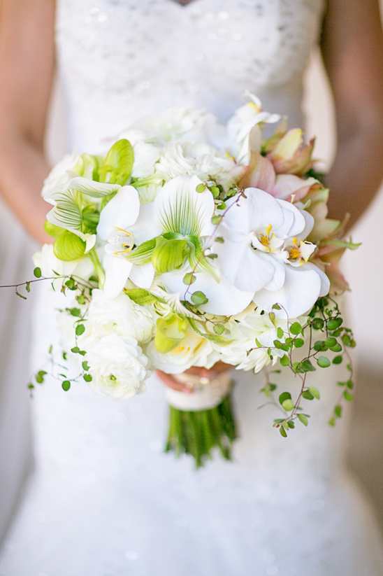 white orchid wedding bouquet by NLC Productions