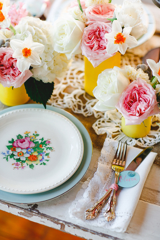 vintage placesetting from The Vintage Dish