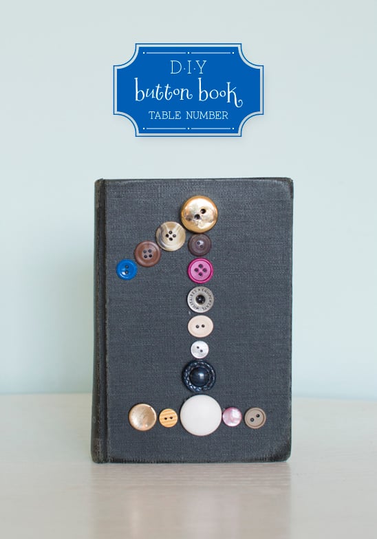 DIY Button Book Table Numbers