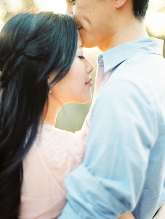 Couple embracing tenderly