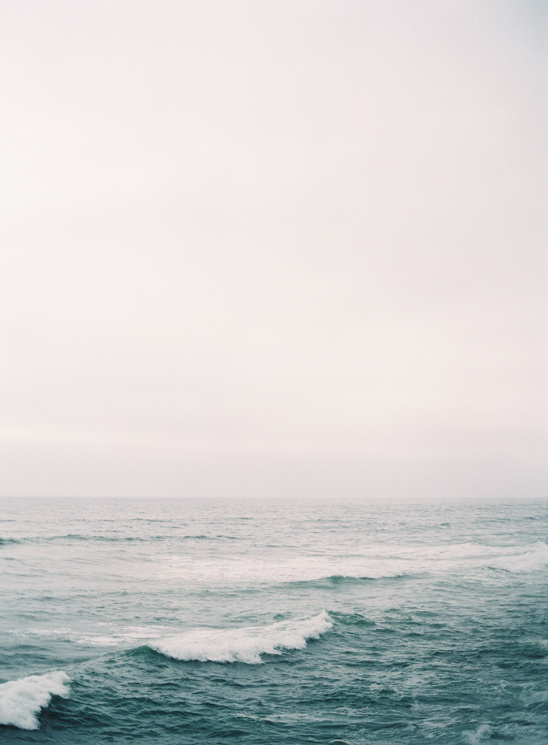 Ocean waves crashing on shore