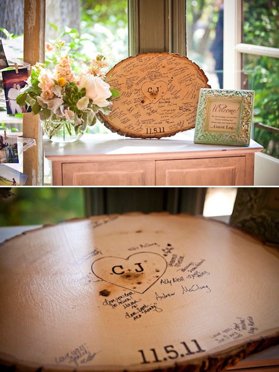 sign a tree stump instead of a guest book