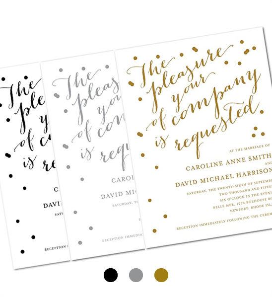 foiled wedding invitations