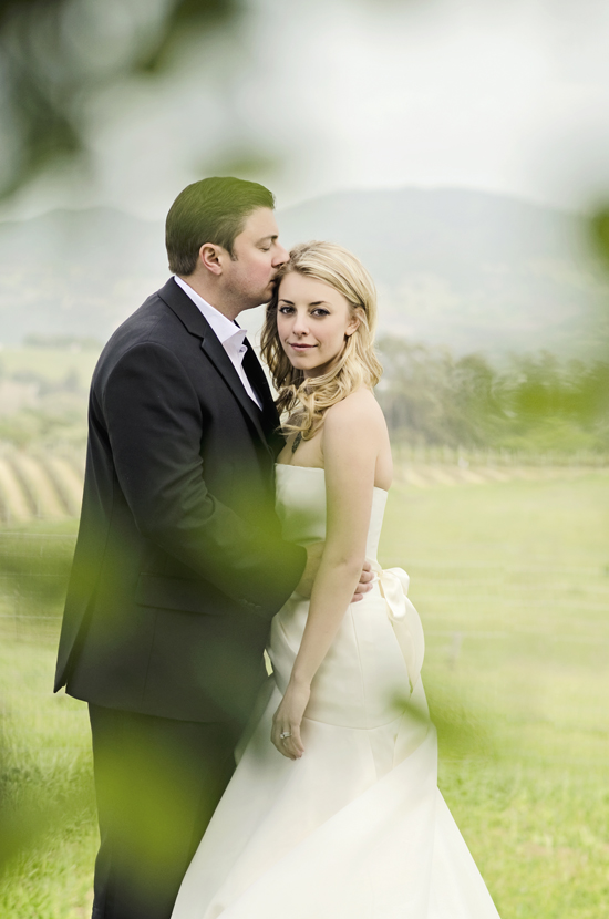 Couple in love, wedding day kiss