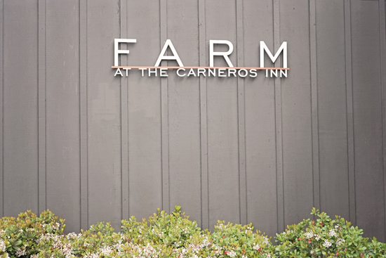 Farm at the Carneros Inn sign