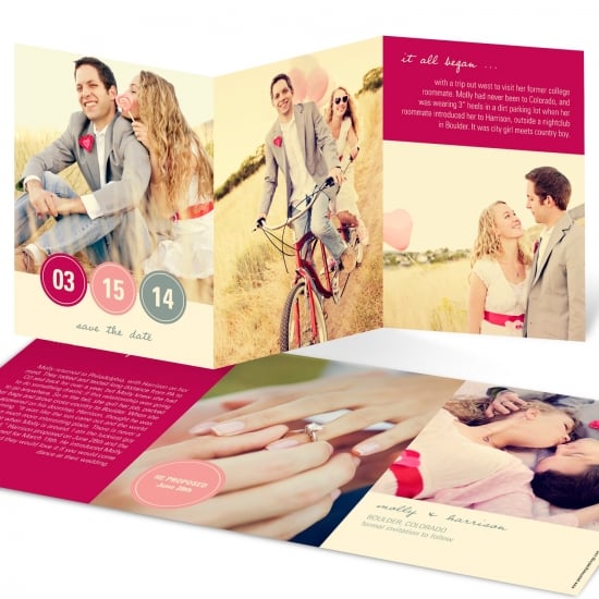 Photo Save the Date Cards -- Love Letter