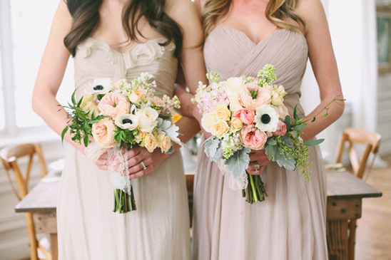 pastel bridesmaid bouquets from Utah Events by Design & Urban Chateau Floral