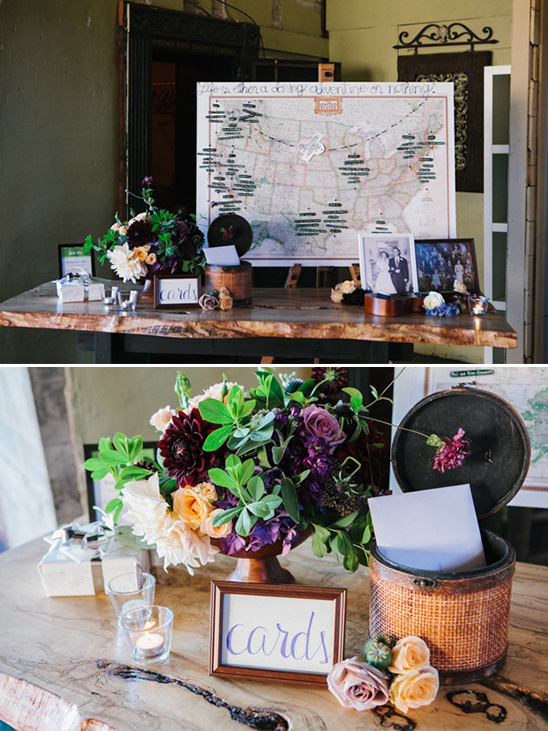 wedding card table and map seating chart