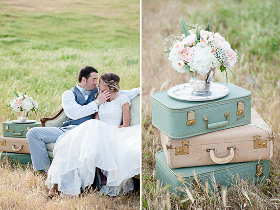 vintage suitcases for wedding
