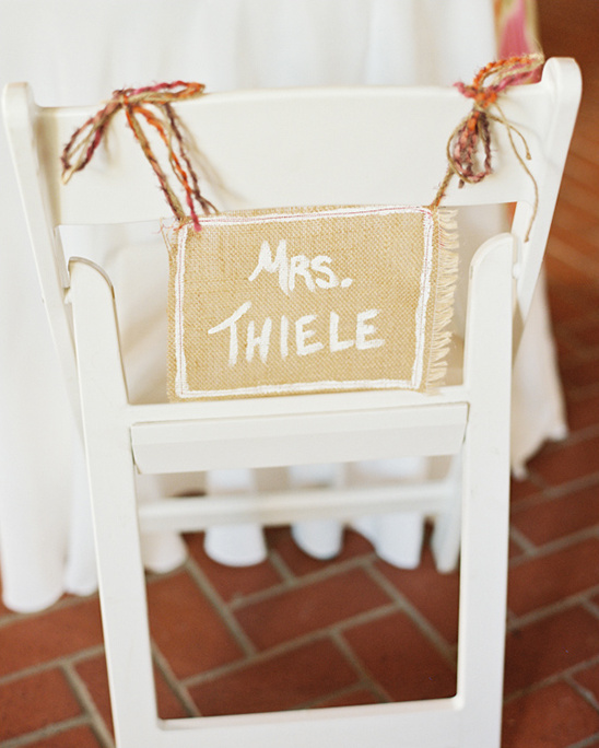 wedding chair signs