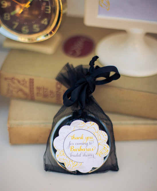 Bridal shower favor: Thank you for coming to Barbaras bridal shower