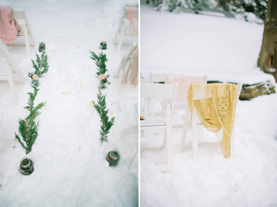 outdoor winter ceremony decor ideas