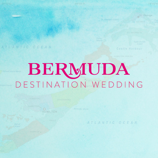 Bermuda Destination Wedding image with map background design