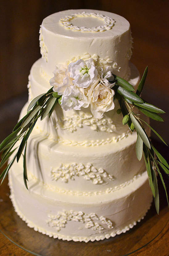 white wedding cake by Taylor Made Cakes