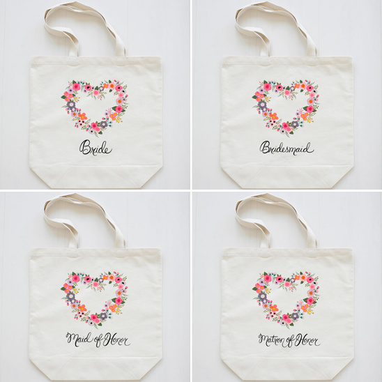 Wedding Chicks Blushing Hearts Tote Collection