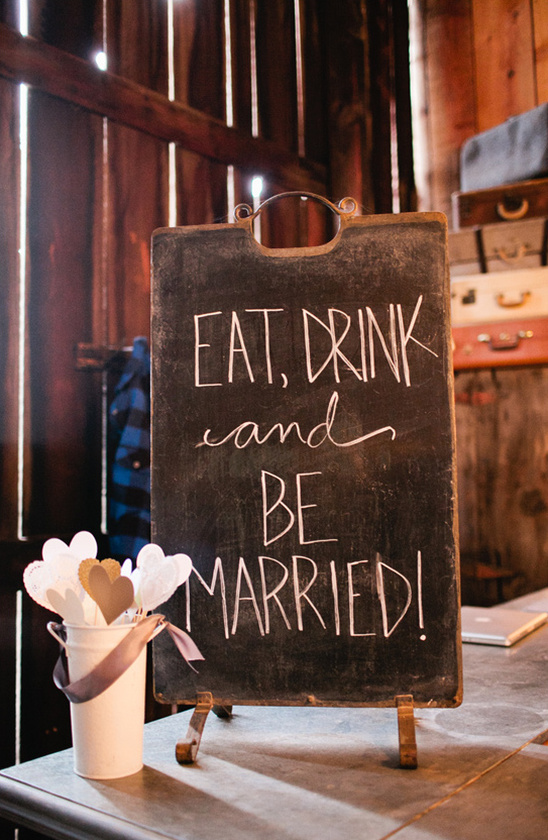 eat, drink and be married sign