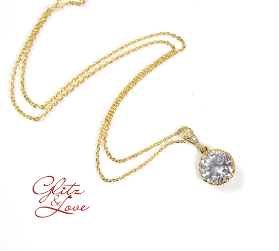 Champagne Gold Diamond Necklace