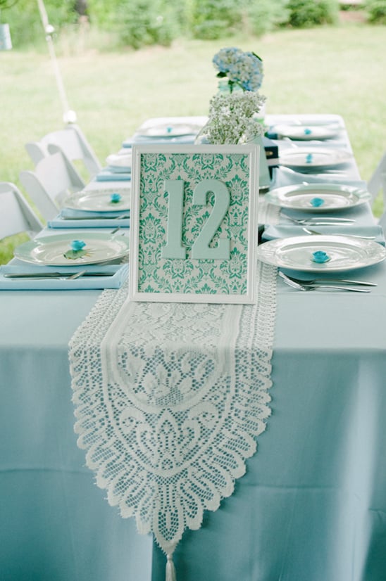patterned table numbers