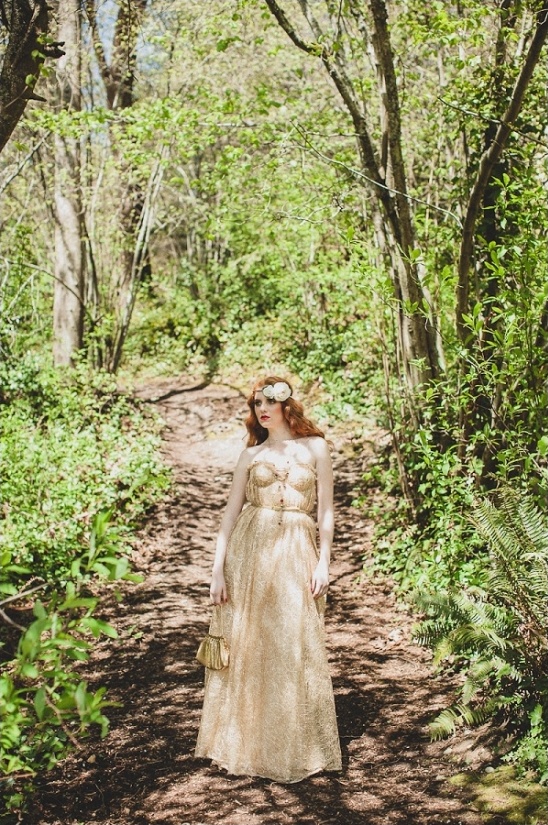 gold bridal gown from The Dress Theory Bridal Shop