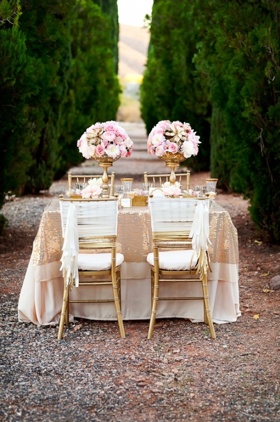 gold and pink wedding ideas