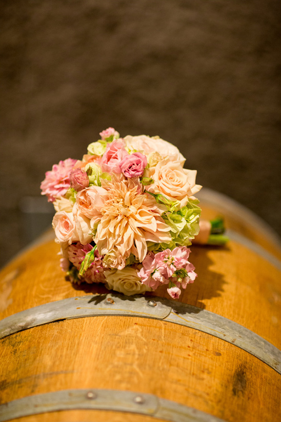 peach wedding bouquet by Vanda Floral Design