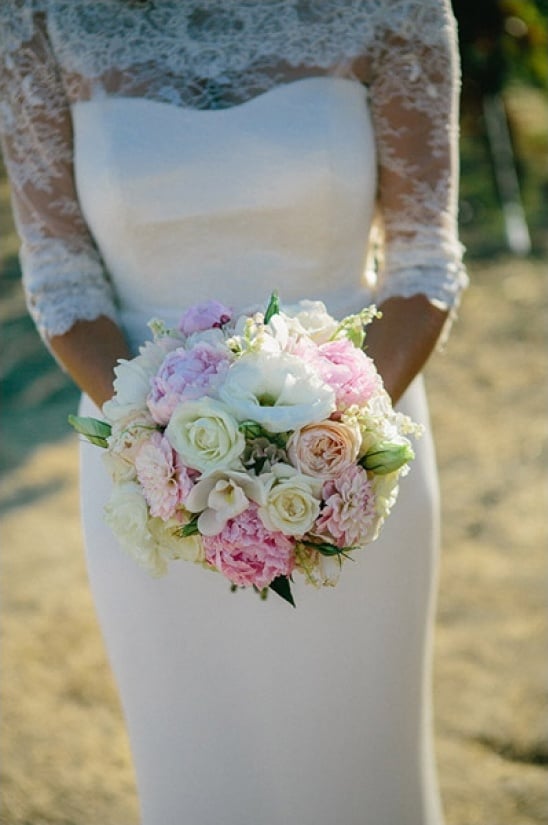 pink and white bouquet by Vanda Floral Design
