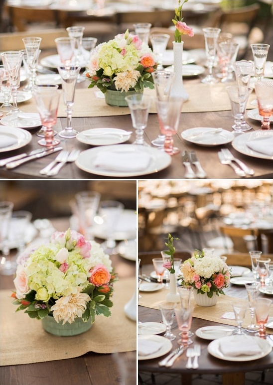 pink and greeen floral centerpiece ideas