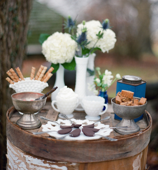 rustic s'more table ideas