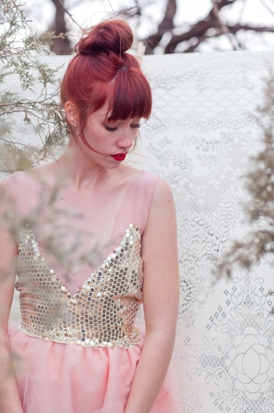 "Blushing Elopement Gown" by Sarah Elizabeth Pattison for Lovelymade