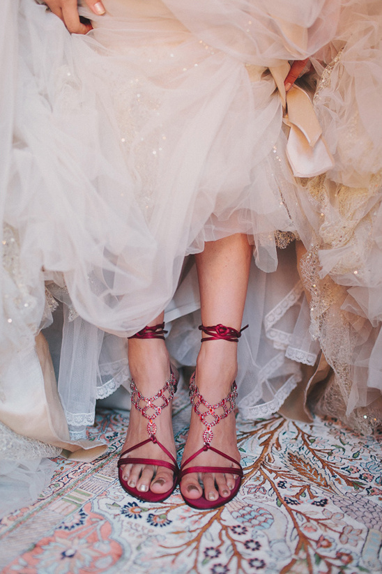 red wedding shoes