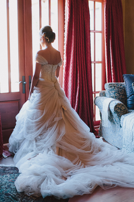 dramatic wedding gown back