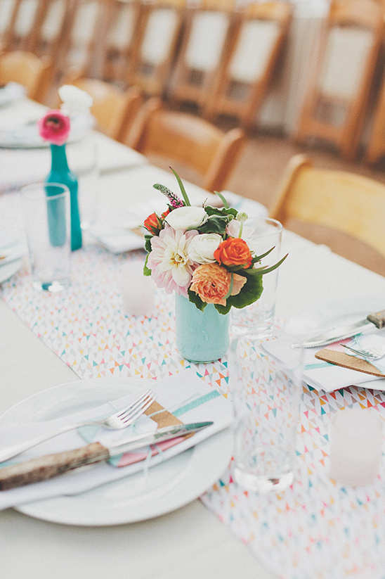 colorful table runner