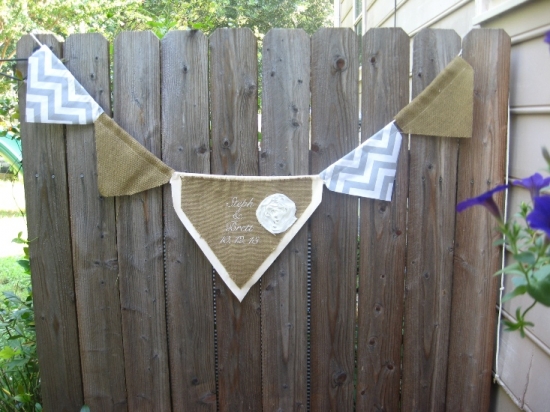 Rustic Wedding Decor Burlap Bunting