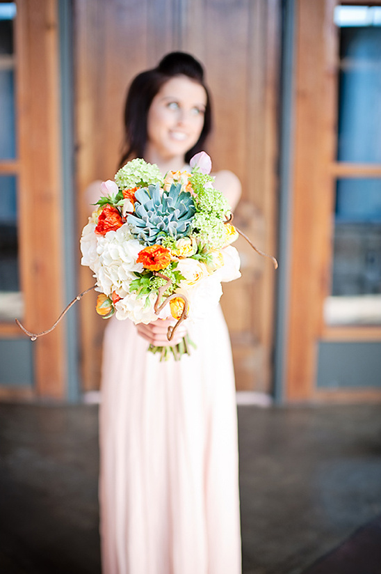 succulent wedding bouquet designed by Celsia Florist