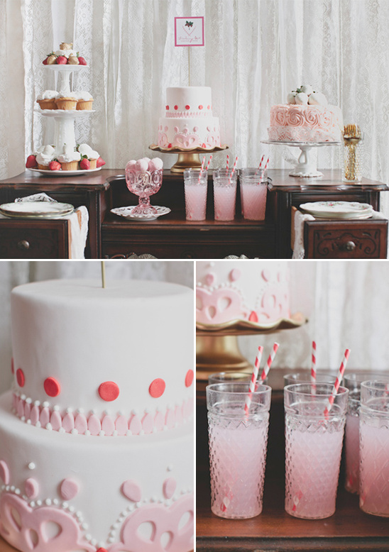 pink dessert table