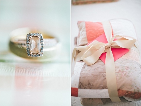 wedding rings and blanket
