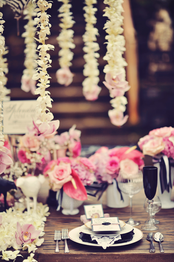 vintage-pink-and-black-wedding