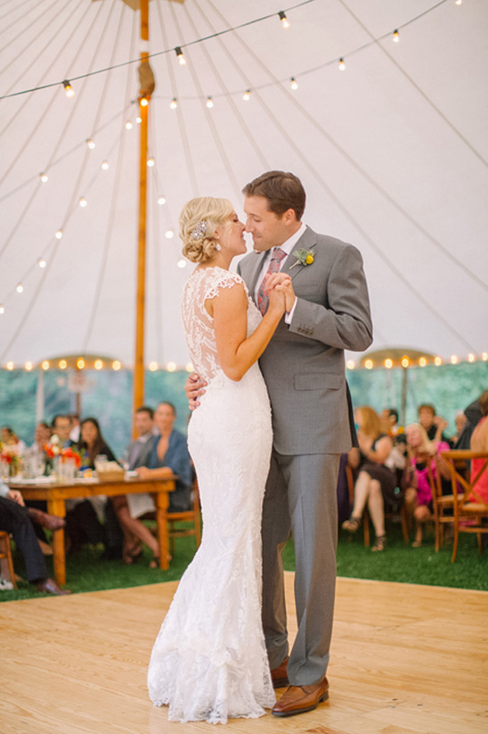 wedding dancing under tent