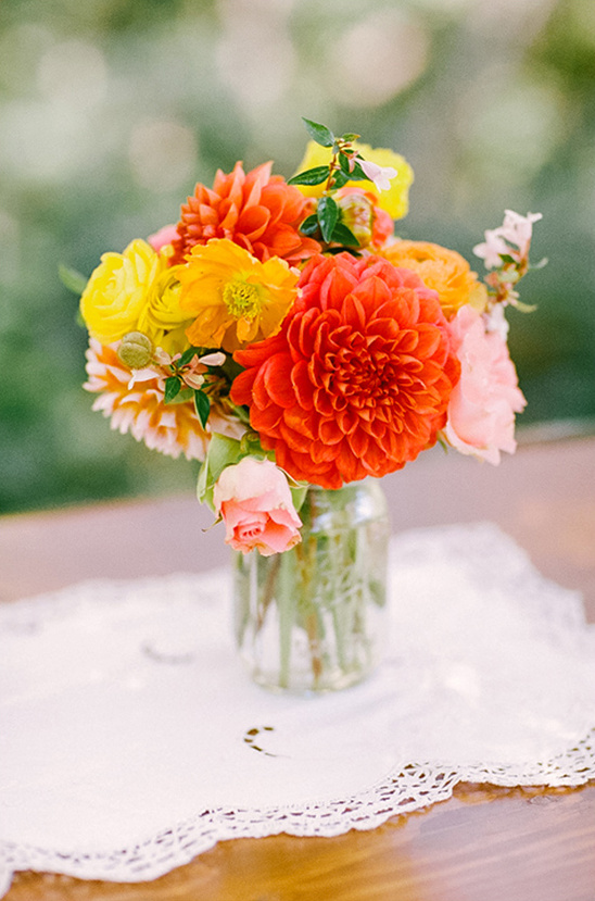 mason jar floral arrangement
