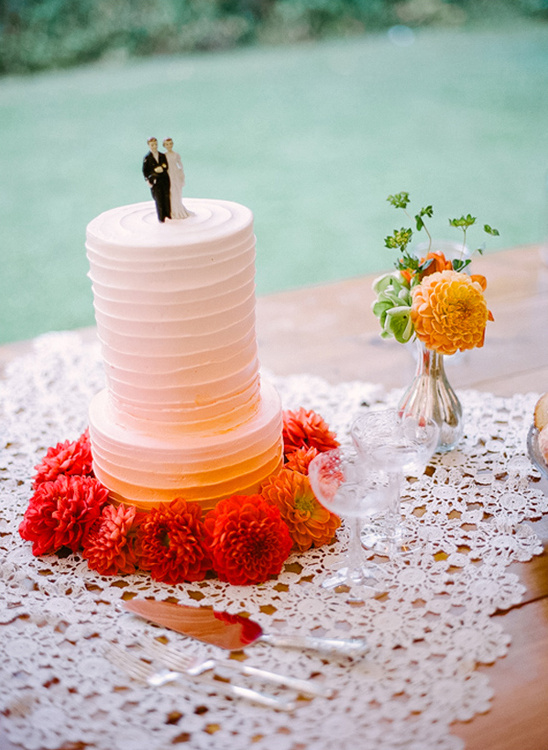 ombre wedding cake